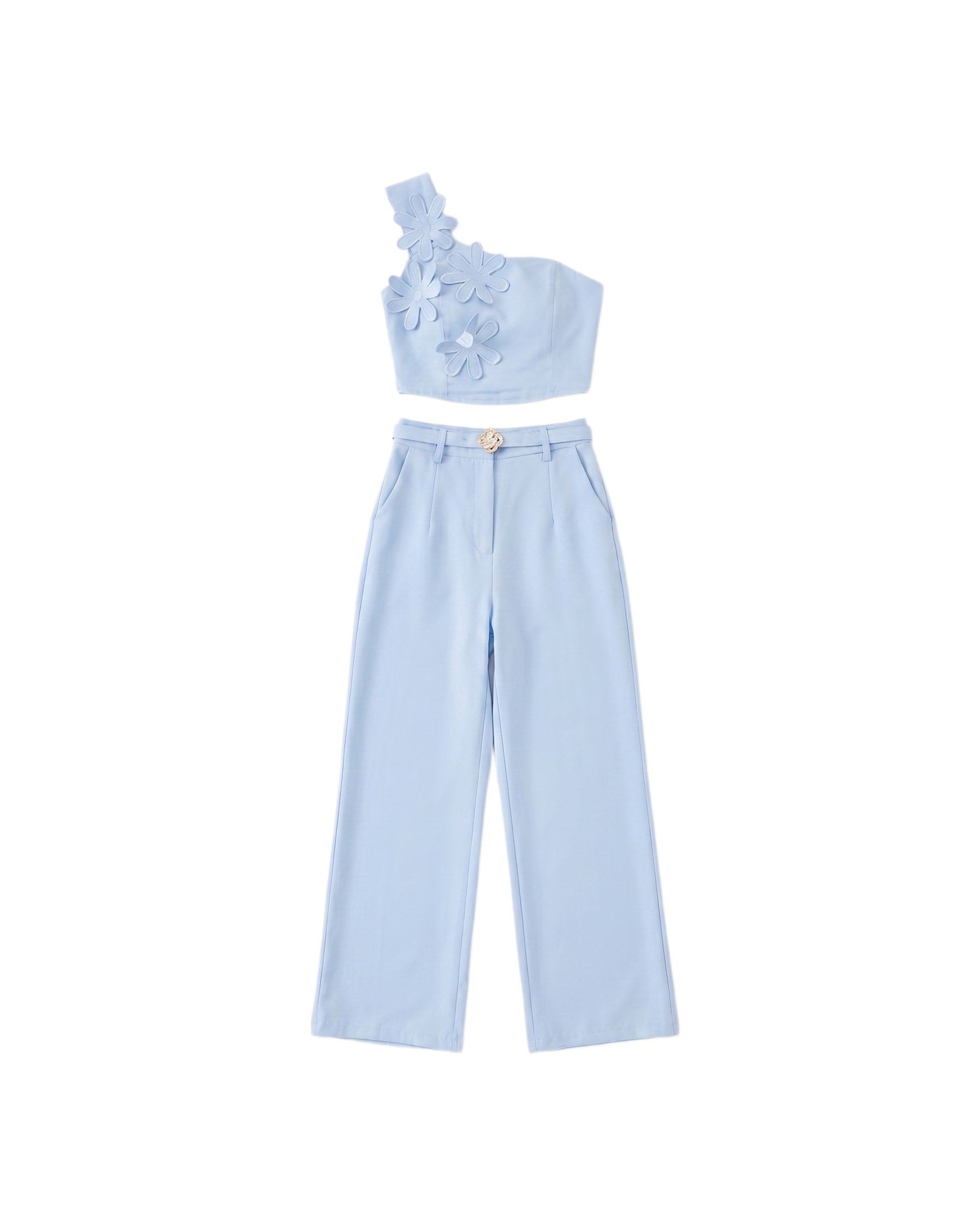 Conjunto de Pantalón y Top de Flores