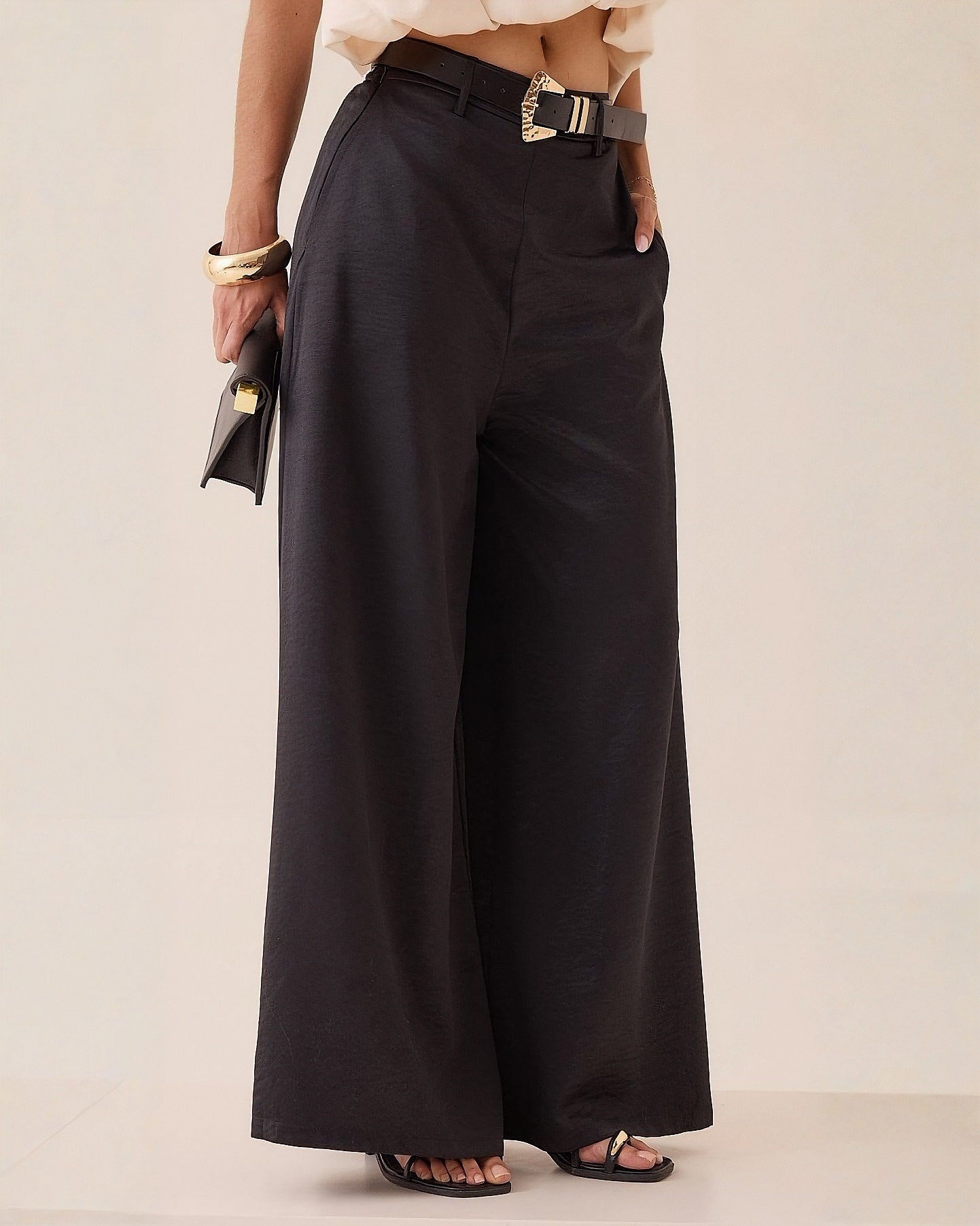 Pantalón Wide Leg Lino
