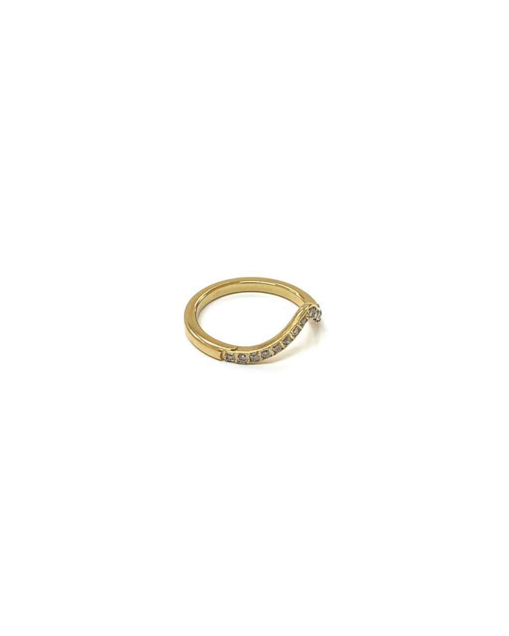 Anillo Minimalista Dorado Circonitas