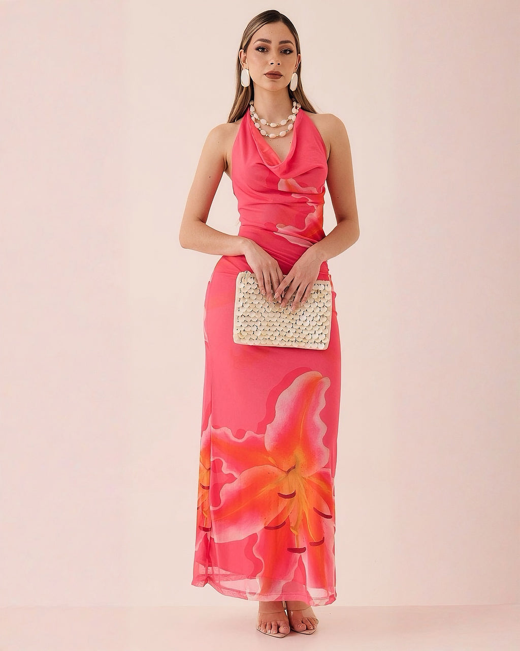 Vestido Largo Estampado Floral