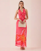 Vestido Largo Estampado Floral
