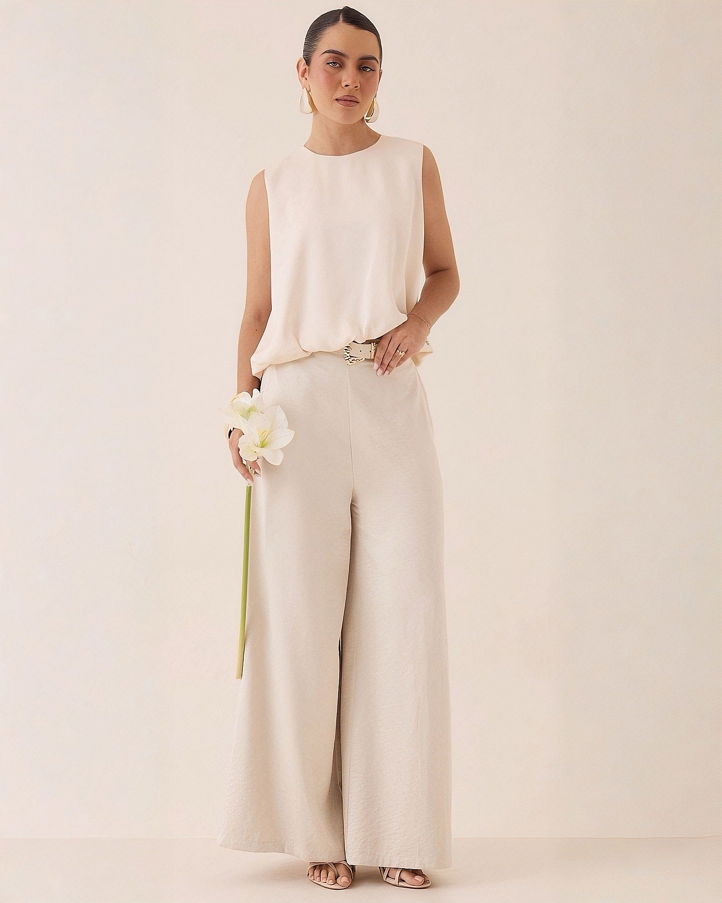 Pantalón Wide Leg Lino