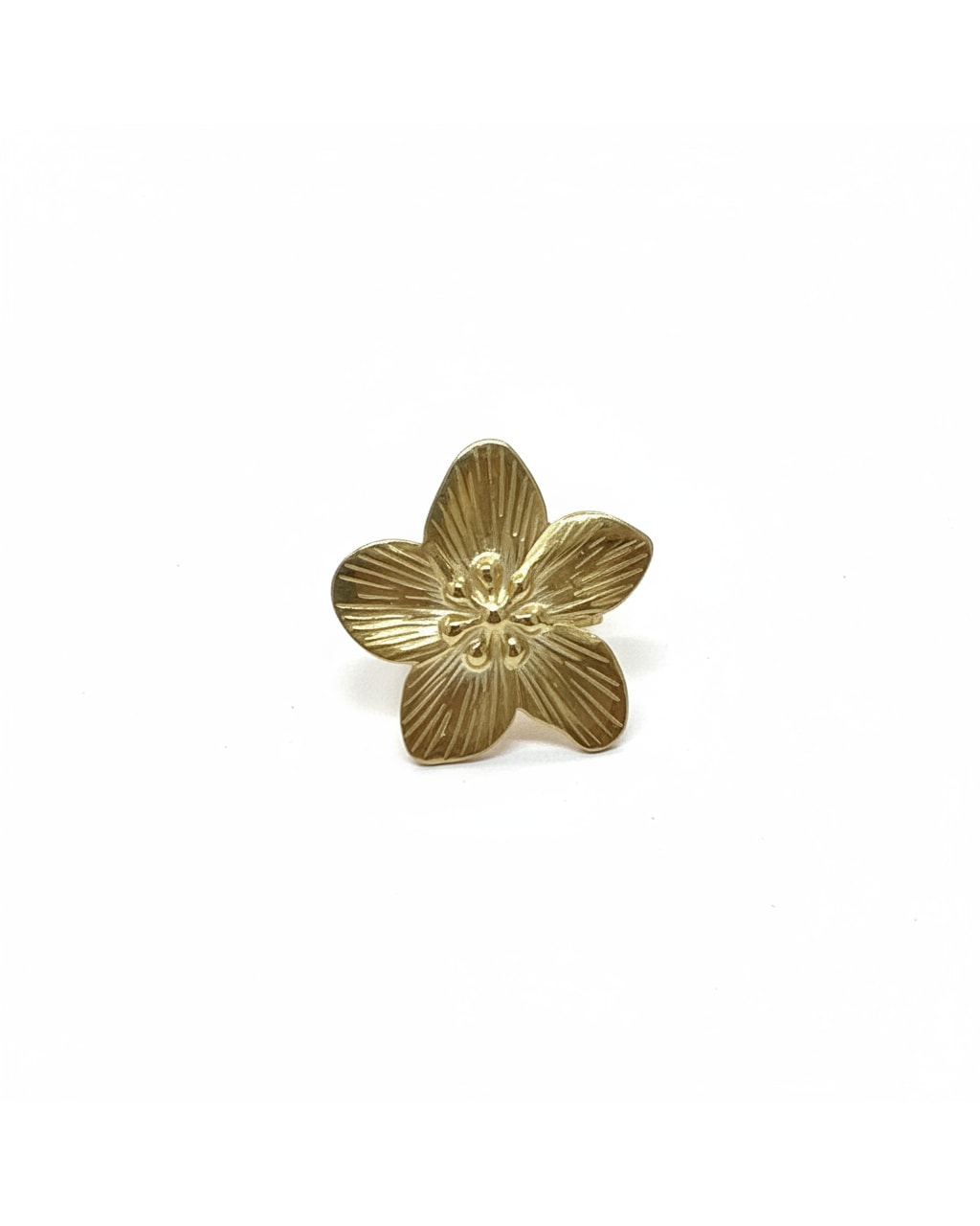 Anillo Flor Ajustable Dorado