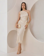 Blusa Un Hombro Satinada