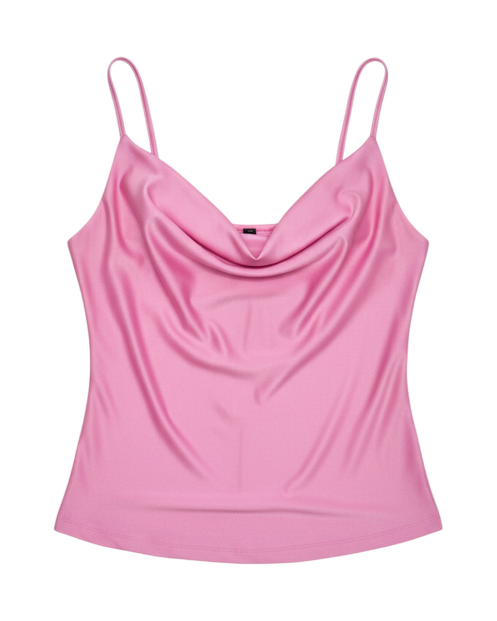 Top Satinado Escote Drapeado