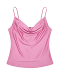 Top Satinado Escote Drapeado