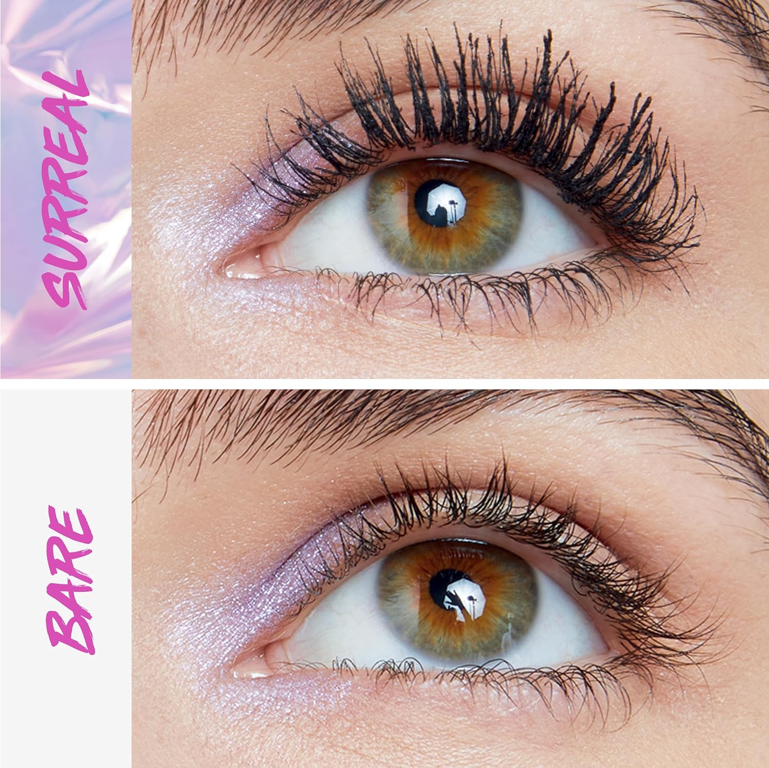 Maybelline The Falsies Surreal Extensions - Máscara de pestañas a prueba de agua, voluminizadora, alargamiento, maquillaje muy negro, 1 unidad - Roxanz