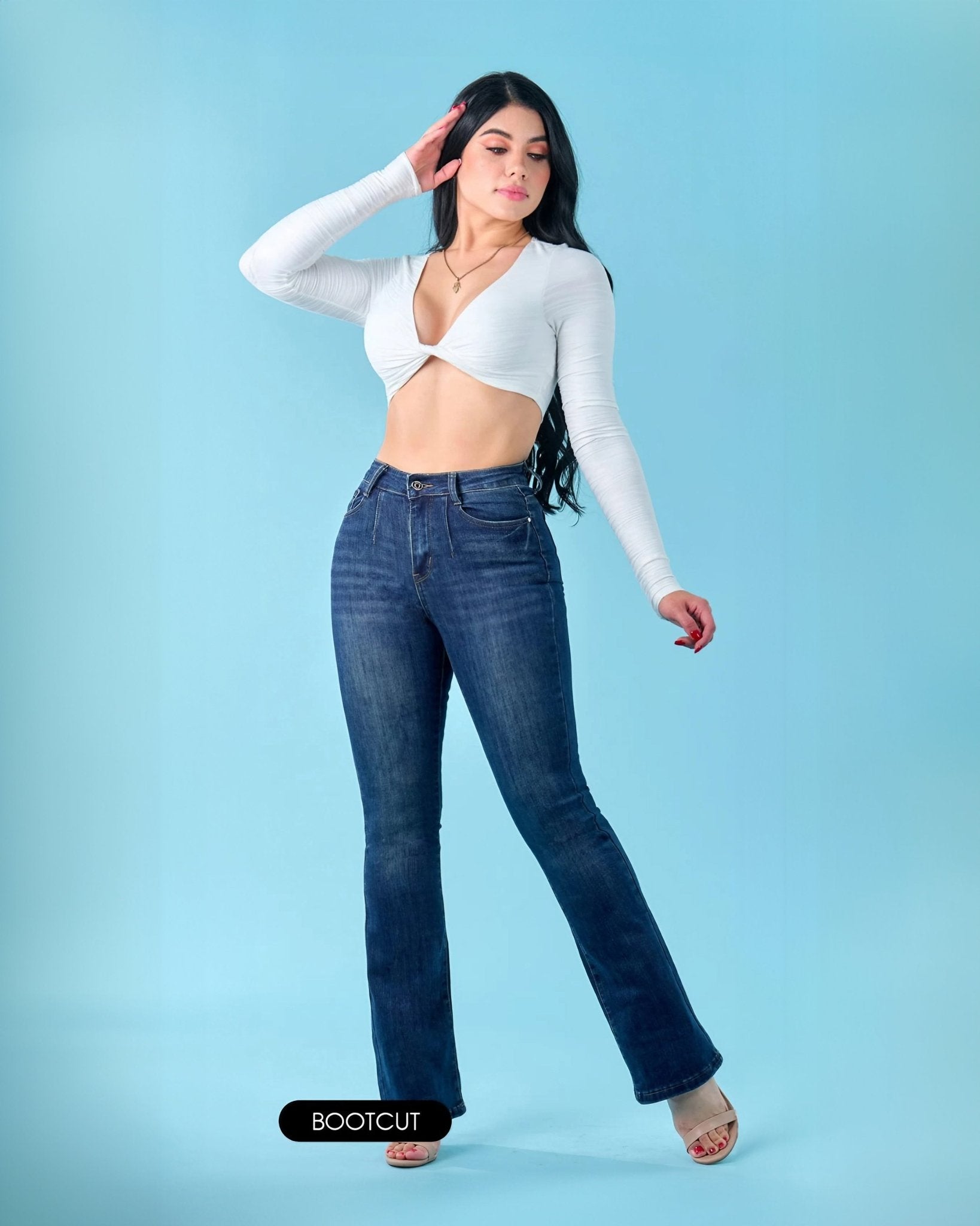 Pantalón de Mezclilla Corte Bota KO6152 - Roxanz