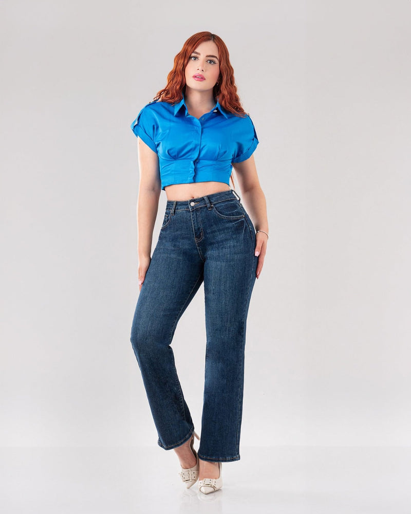 Pantalón Wide Leg de Mezclilla KO6171 - Roxanz