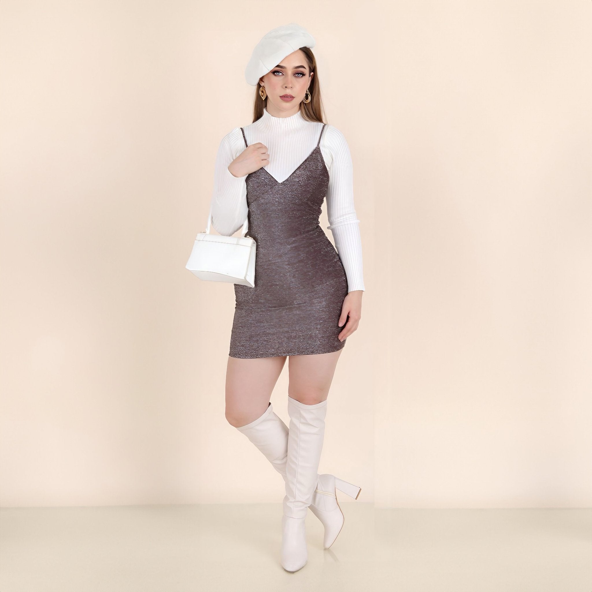 Vestido de Tirantes Brilloso - Roxanz